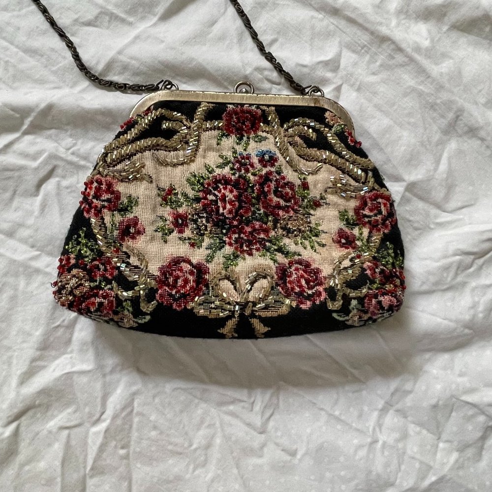 Vintage Floral Evening Bag